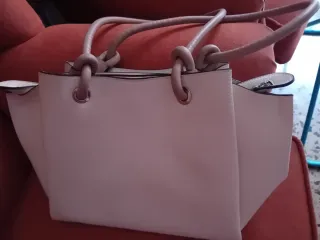2 Bolsos Mujer Marrón y Blanco