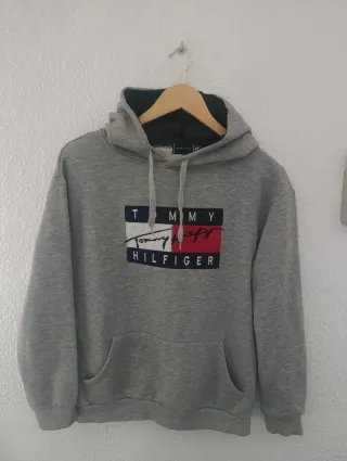 Felpa Tommy Hilfiger grigia con logo