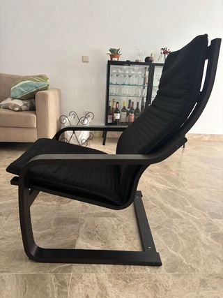 Poltrona a dondolo nera