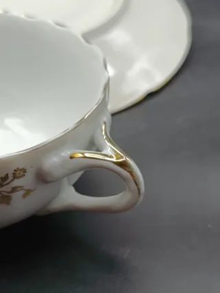 Set tazze consomé in porcellana francese