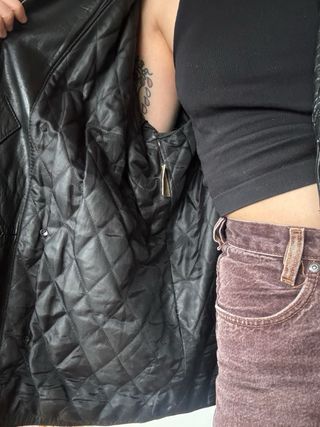 Giacchetta in pelle vintage taglia M