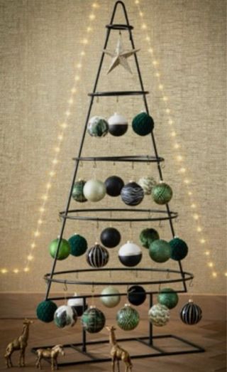 Albero Natale Design Metallo Luci LED