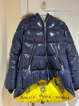 Plumón Azul Brillante Mangata con Forro Amarillo