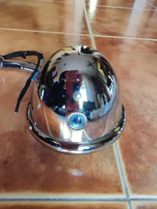 Faros Auxiliares Moto Vintage Doble Cromado