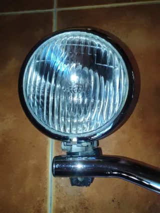 Faros Auxiliares Moto Vintage Doble Cromado