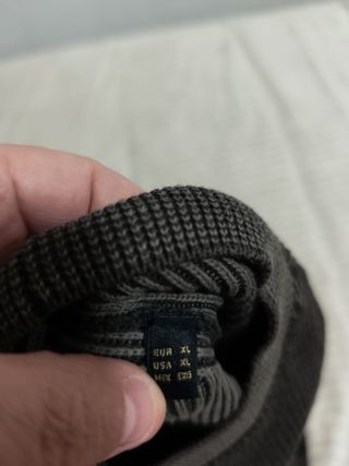 Jersey canalé caqui