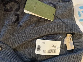 Maglione cardigan GUCCI originale grigio
