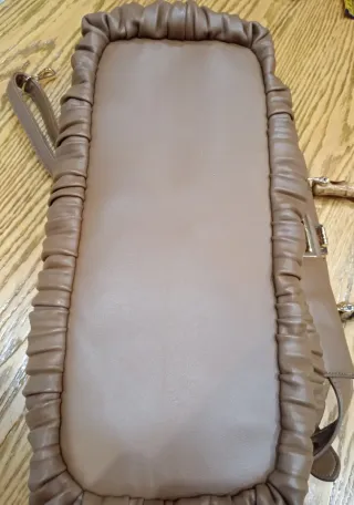 Borsa donna ecopelle con manico bamboo