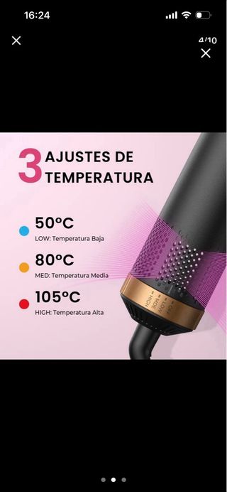 Secador de pelo con accesorios