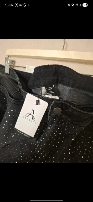 Jeans neri glitterati SHEIN