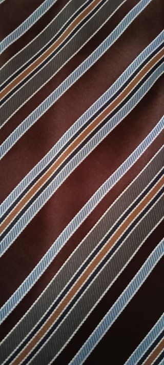 2 Cravatte Zara Man a Righe Marrone e Grigio