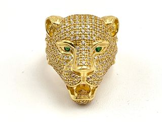 sello oro 18k con circonita