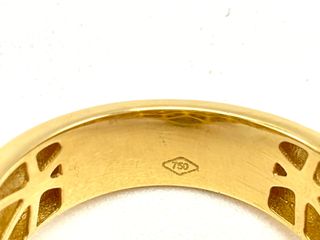 sello oro 18k con circonita