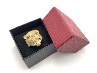 sello oro 18k con circonita