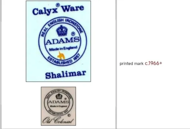 Ciotola e piatto Adams Wedgwood