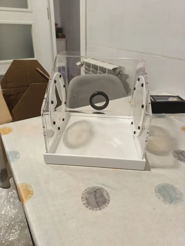 Caja de pulido dental acrílica Protector lapeado