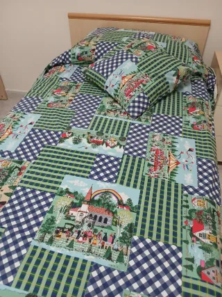 Coperta patchwork con disegni country singola