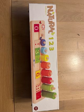 Juego educativo madera números y aros