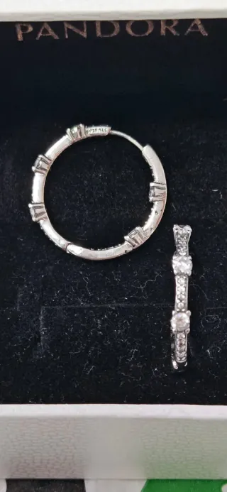 Pendientes Pandora Plata y Circonitas