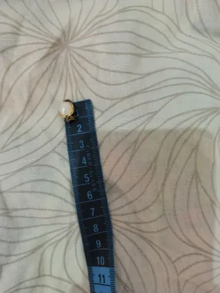 Orecchini clip vintage perla ovale dorati