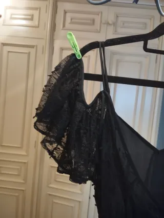 Vestido Negro Mango Talla M