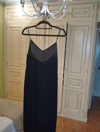 Vestido Negro Mango Talla M