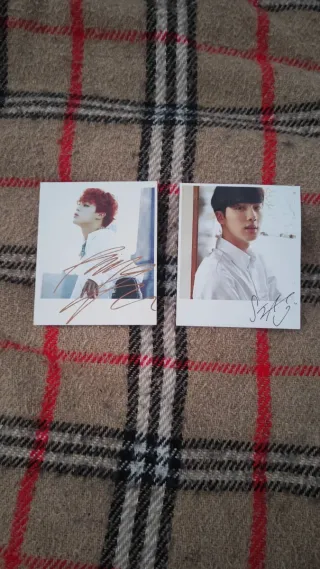Polaroids Kpop BTS Jimin e Jin Autografados