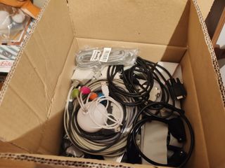 Lettori Floppy CD-ROM PC, vari cavi flat e schede