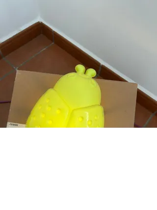 Lampada per bambini coccinella verde/gialla