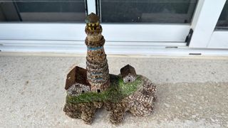 Decoración Acuario Faro y Casas