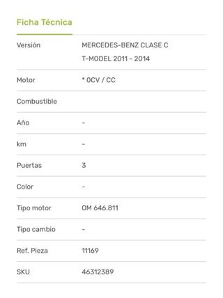 Turbo Compresor Mercedes Clase C 200