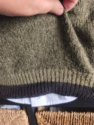 Jersey vintage de punto con cuello pico