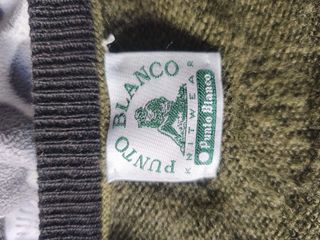 Jersey vintage de punto con cuello pico