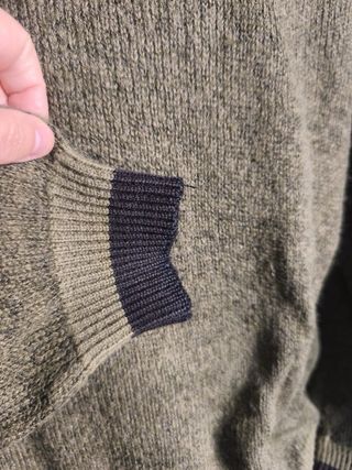 Jersey vintage de punto con cuello pico
