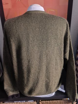 Jersey vintage de punto con cuello pico