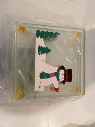 Sottobicchieri Vetro Pupazzi Neve