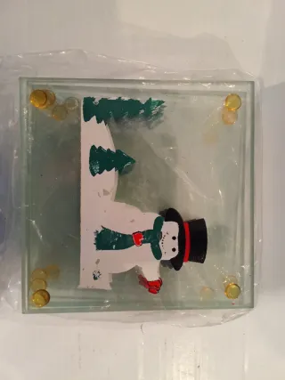 Sottobicchieri Vetro Pupazzi Neve