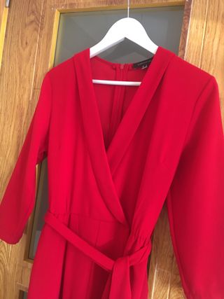 Mono elegante Cortefiel rojo talla M