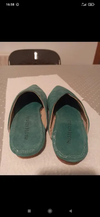 Mules Musse & Cloud Talla 36 Verde Azulado