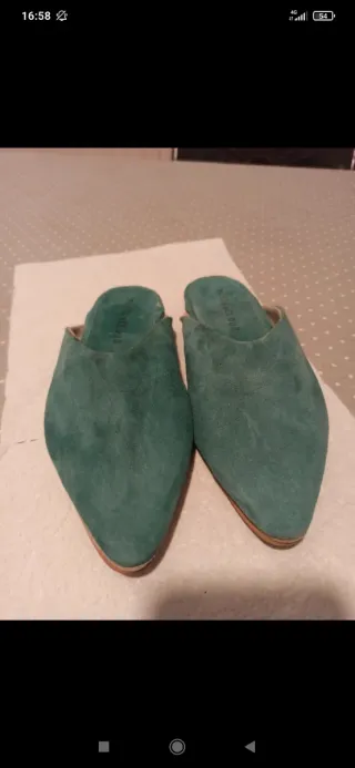 Mules Musse & Cloud Talla 36 Verde Azulado