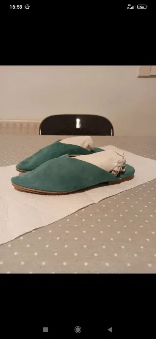 Mules Musse & Cloud Talla 36 Verde Azulado