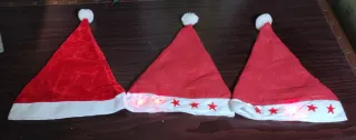 3 Cappelli Babbo Natale Rossi con Stelle