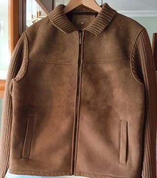 Cazadora Piel Vuelta Forrada Borreguito