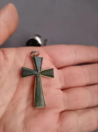 Conjunto de Joyas Pulsera ,Cruz y Anillo Jade