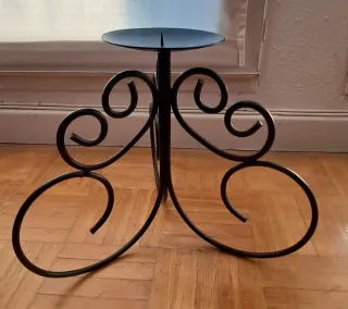 Portacandele in metallo nero