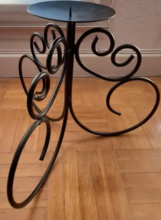 Portacandele in metallo nero