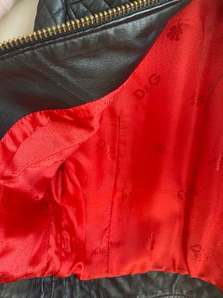 Giacca Pelle Nera Dolce & Gabbana.