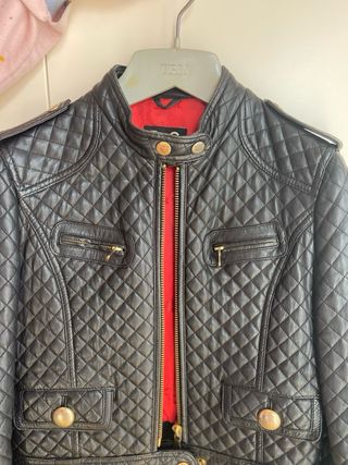 Giacca Pelle Nera Dolce & Gabbana.