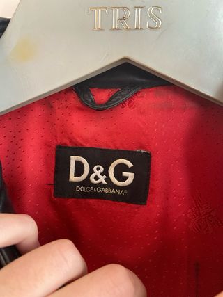 Giacca Pelle Nera Dolce & Gabbana.