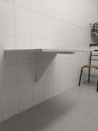 Tavolo da cucina pieghevole bianco